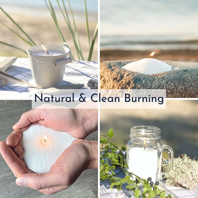 Foton Pearled Candle 9lb - Bulk Festive Fir Christmas Tree Scented Non Toxic Luxury Long Lasting Powder Wax Sand Candles - Refillable Pearl Foton Candle Sand with 100 Wicks for Candles Making