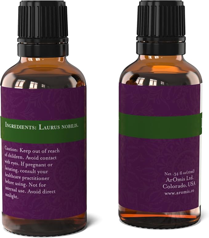 ArOmis Laurel Leaf (Bay Laurel) Essential Oil - 100% Pure & Undiluted for Aromatherapy & Diffusers - 30ml (1 Fl Oz)