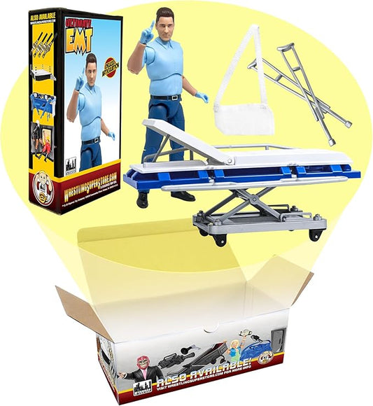 Figures Toy Company EMT & Stretcher Accessory Set for Wrestling Figures