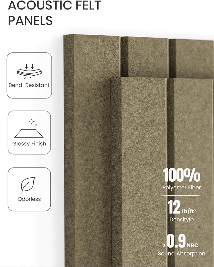 Fluxynara 36" x 24" Large Felt Bulletin Board, Earth Brown | 6 Pack Cork Board Alternative with 30 Safe Adhesive Tabs, Pin Boards for Wall Decor, Home, Office, Classroom,Dorm