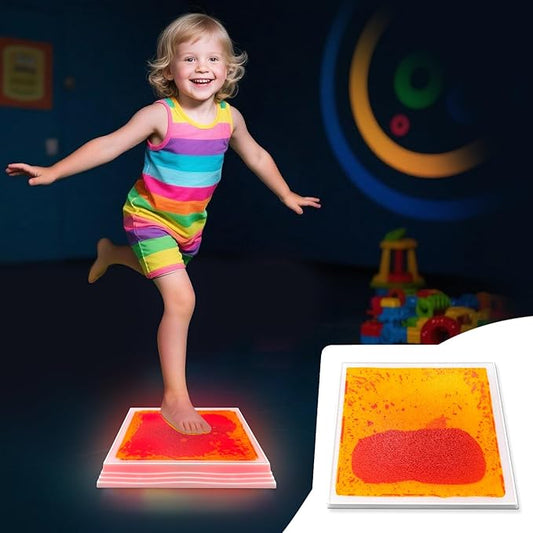 Light Up Stepping Stones for Kids Ages 3+ - Non-Slip Sensory Balance Stones for Toddler Balance, Sensory Play & Motor Skills