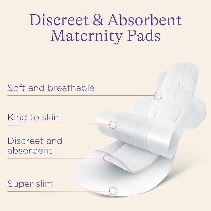 Lansinoh Postpartum Maxi Pads Bundle, Heavy Absorbency Overnight Pads with Wings, Includes 2 Sizes for Extra Protection, Postpartum Essentials, 40 Count (Pack of 2)