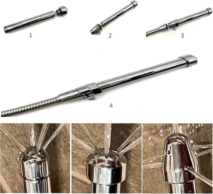 Complete Shower Enema System for Anal Vaginal Colon Cleaning,SOYESY Douche Enema Kits for Men and Women -Include Enema Nozzles, Shower Hose,Diverter,Suction Cup Holder and Flow Control Valves Silver