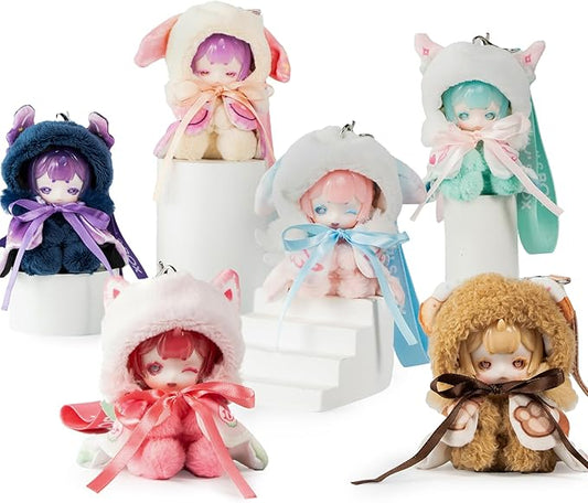BEEMAI Antu Cute Petite Series Plush Blind Box 6PCs (Set of 6 No Repeat) Cute Figures Collectible Toys Birthday Gifts