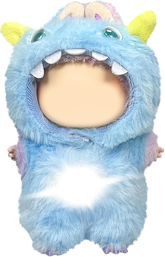Clothes Fit for 19CM Doll, Fashion Doll Clothes Outfit Set Cute Theme Designer Toys Dress Accessories for Collector Fans Display (Light Blue Monster)