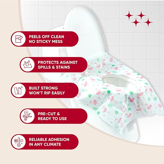 Disposable Toilet Seat Covers (Pack of 20) - XLarge Travel Toilet Seat Covers for Adults and Potty Training, Premium Toilet Seat Liners for Public Restrooms