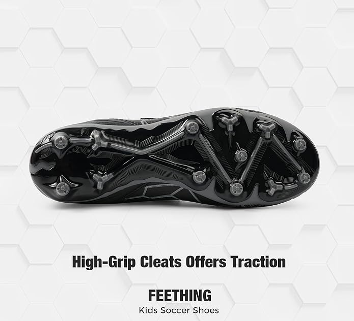 Kids Soccer Cleats for Boys Girls Soccer Shoes Firm Ground Youth Lightweight Athletic Training Football Cleats for Little/Big Kid