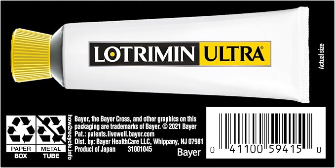Lotrimin Ultra Jock Itch Cream - Powerful Butenafine Hydrochloride Treatment for Jock Itch, 0.42 Ounce (12 Grams) (Packaging May Vary)