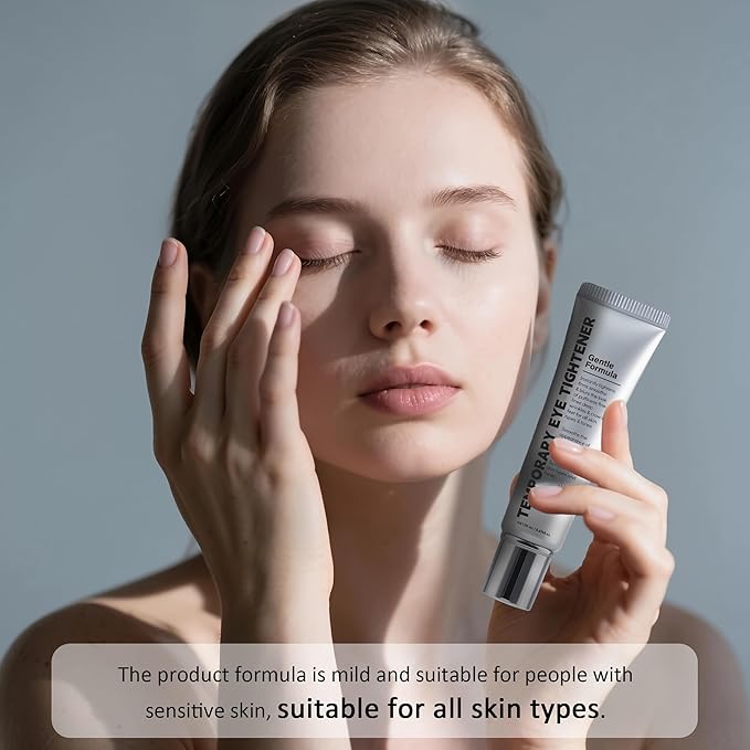 Instant temporary eye tightener cream,temporary eye tightener,improve dark circles,mild formula suitable for all skin types,0.68FL OZ,1PCS.