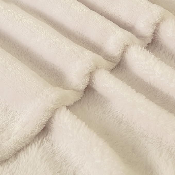 BEDELITE Fleece Blanket Soft Plush Throw for Couch Beige 50"x60" | Ultra Soft Fleece, Plush Microfiber, Lightweight Warmth, All Season Comfort, Fade Resistant, Machine Washable, Couch Sofa Bed