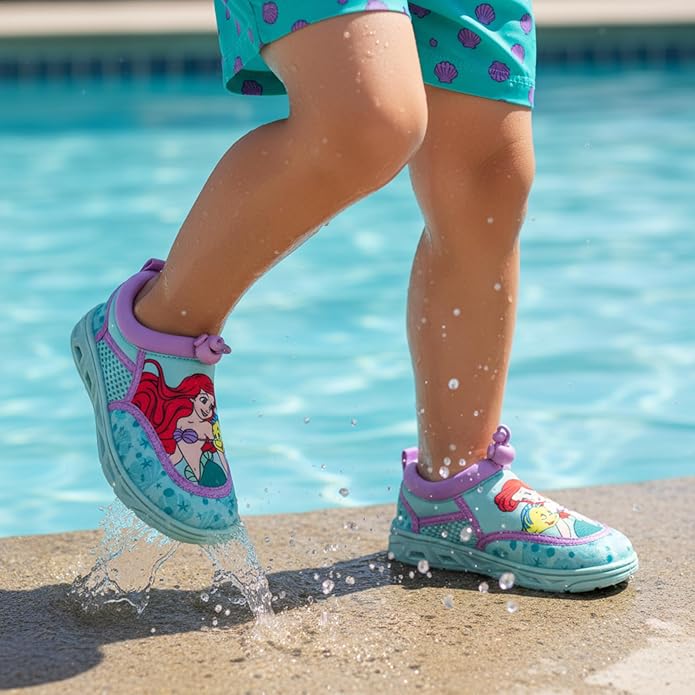 Girls Character Water Shoes Frozen Minnie Mouse Paw Patrol Moana Sesame Street & Little Mermaid Slip-On Aqua Socks Quick Dry Beach Pool Shoes Sizes: 3-4 Infant 5-10 Toddler 11-12 Little Kid