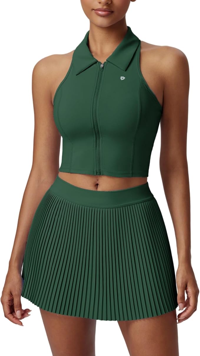 AFZ Pleated Tennis Outfits Woman Polo Athletic Dresses Golf Clothes Athleisure Sets with Shorts