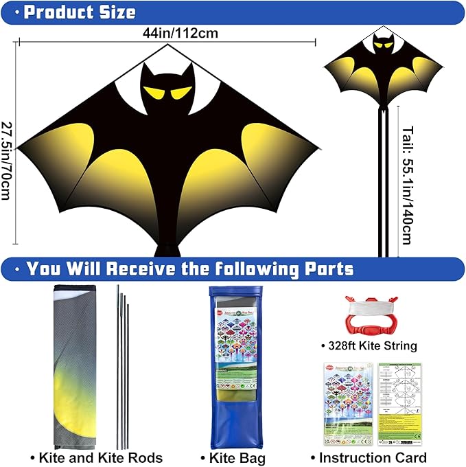 Kite for Kids Ages 4-8 8-12 & Adults, Shark & Dragon & Unicorn & Butterfly Kites Flying Toys, Easy to Fly Big Kite with 328FT String Easter Gift for Boys Girls Beach Park Outdoor Party Activities
