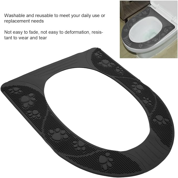 Reusable Toilet Seat Cover Universal Washable Silicone Non Slip Pad for Home and Travel Potty Toddler Covers Foldable Portable Camping Summer Training Toddlers Bags Stool Chairs