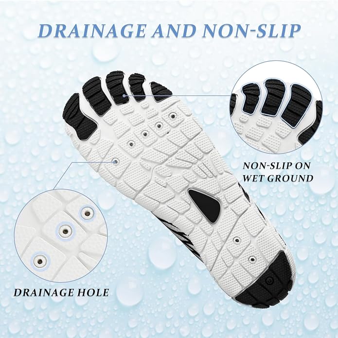 Barefoot Shoes for Women & Men, Grounded Walking Hiking Barefoot Shoes, Wide Toe Box Non-Slip Water Athletic Footwear, Comfortable Vitality Barefoot Footwear, Trail Running Sneakers Unisex