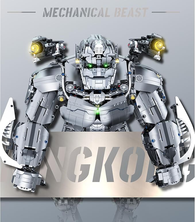 Transforming Robot Building Set for Adult, King Kong Robot Building Kit with Green Lignt, Transforming Toys for Boys. 4160pcs