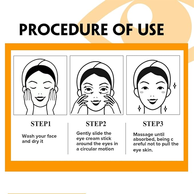Turmeric Retinol Eye Cream Stick, Eye Balm Stick Hydrating for Dark Circles and Puffiness, Retinol Anti Aging Under Eye Cream, Reduces Fine Lines Eye Bags Eye Cream Stick for All Skin Types (4PCS)