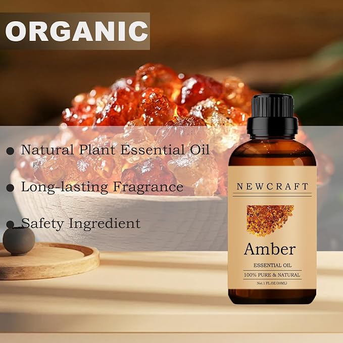 Amber Essential Oils, 100% Pure and Natural Essential Oil for Aromatherapy Diffuser - Amber/1 Fl Oz