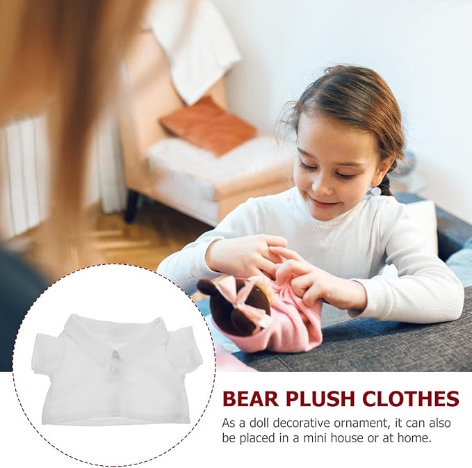 TOYANDONA Bear Clothes Clothes Stuffed Animal Clothes Doll Poloshirts Classic Plush Bear Shirts Fit 8-12 Inches Stuffed Bear Dolls Clothes Accessories