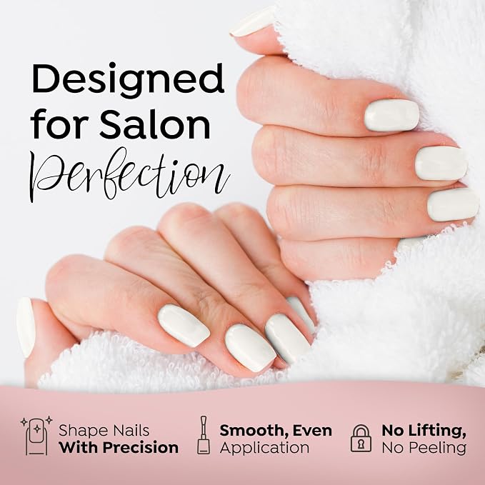 Tones Pro Acrylic Nail Powder, Max White (Creamy, Soft Off-White), (8.5 Fl Oz) - Long-Lasting & Non-Yellowing Polymer for Salon Quality Nail Extensions & 3D Art