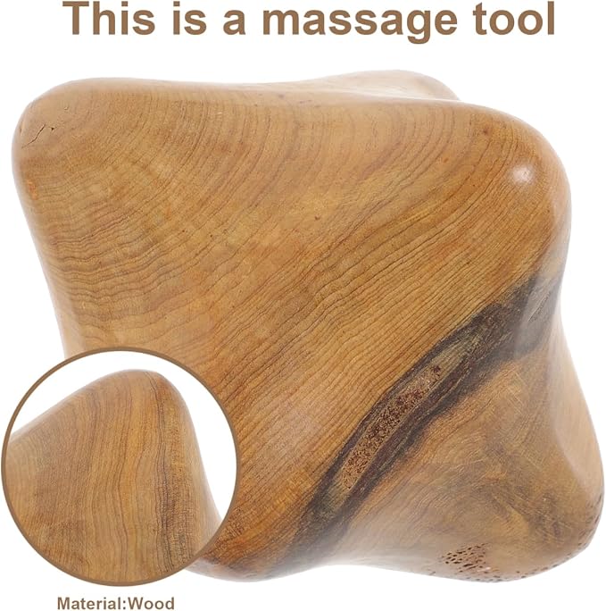 Milisten Hexagon Hand Massager Wood Hand Ball Thai Massage Trigger Point Massager Relief Tool