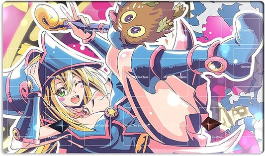 New Playmat Dark Magician Girl Kuriboh CCG TCG Trading Card Game Mat + Free Bag (ZD014-869-A)