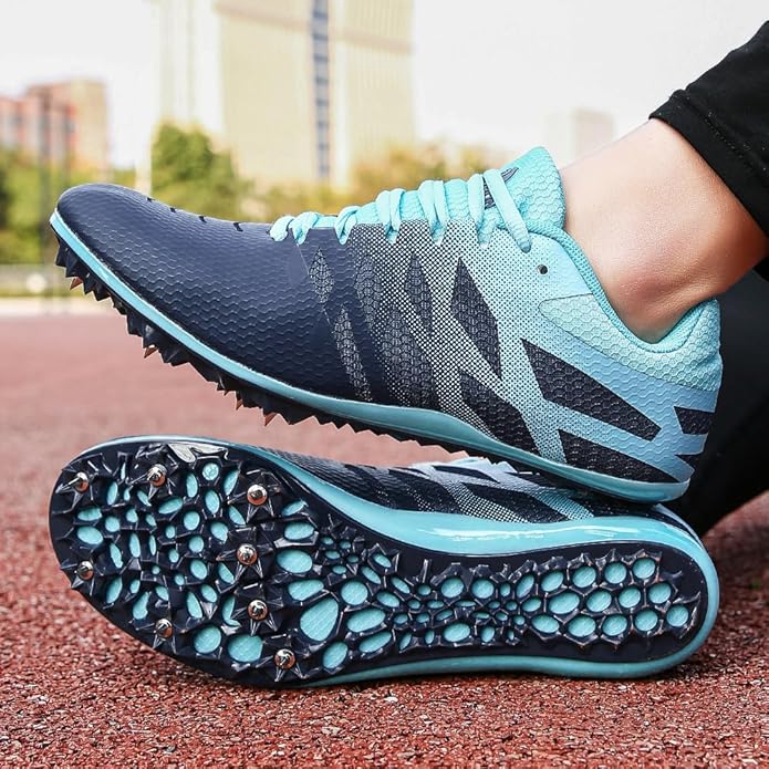 Men Women Kids Track and Field Shoes Professional 8 Spikes Running Racing Sneakers Breathable Lightweight Sprinting Shoes
