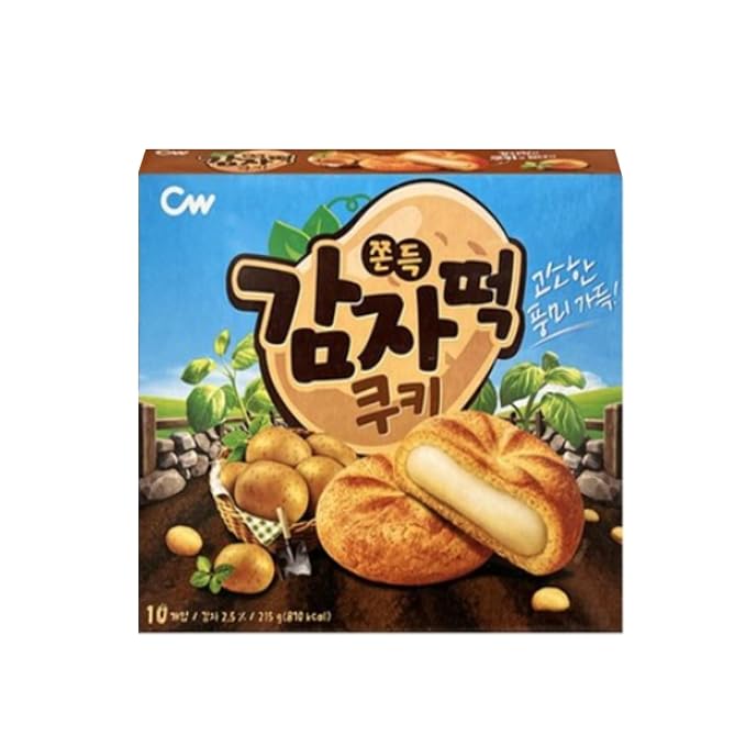 Gong Jooo MaMa CW(Chung Woo) Korean Chewy Filled Rice Cake Cookie Variety Gift Box (POTATO TTEOK 10)
