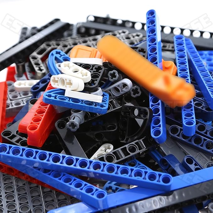 282pcs Technic-Beam-Frame-Bricks-Set with Rotor Helicopter Minifigure Brick Separator, Compatible with Technic-Parts, for MOC-Project-Bulk-Blocks(Random Color)