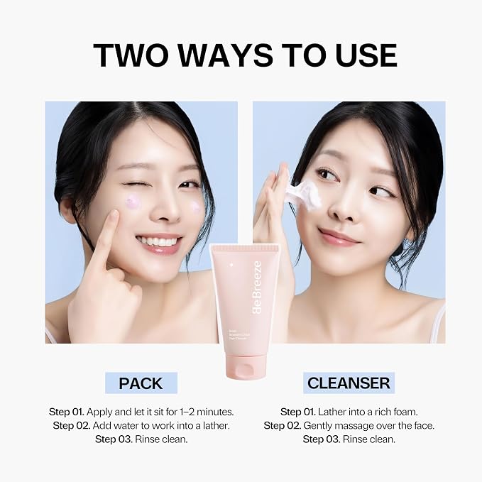 Busan Strawberry Dduk Pack Cleanser – 3-in-1 Korean Pack & Foam Wash with Rice & Strawberry Powder – Hydrating Neutral pH Amino Acid Wash – Vegan K-Beauty Facial Cleanser, 4.23 oz