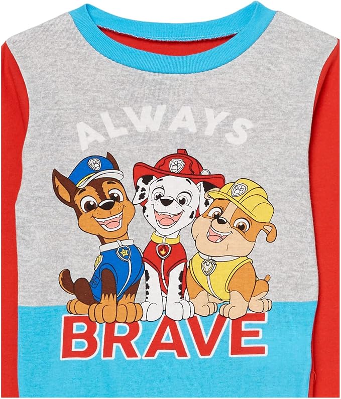 Nickelodeon Boys' Paw Patrol 6-piece Snug-fit Cotton Pajama Set, Soft & Cute for Kids