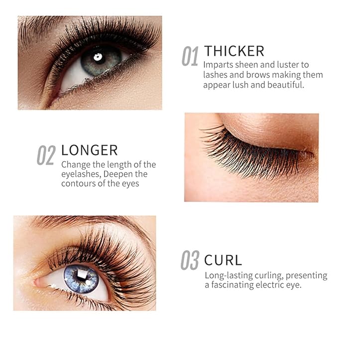 Eyelash Growth Serum With Brush Head - Safe & Gentle Lashes Care, Sheen and Nourish, Deep Repair - Creates Thick, Long, Curled Eyelashes, Natural Longer (0.123oz/3.5g)