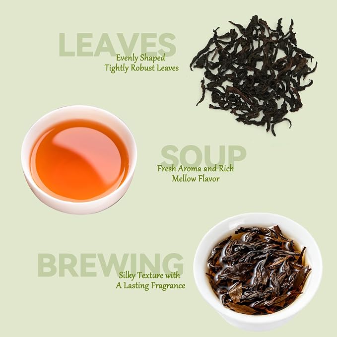 NASLAPH Dahongpao Oolong Tea Loose Leaf, 3.88 Oz Big Red Robe Tea Dahongpao Wuyi Rock High Mountain Oolong, Natural Loose Fragrant and Mellow 特级 大红袍 乌龙茶 中国功夫岩茶