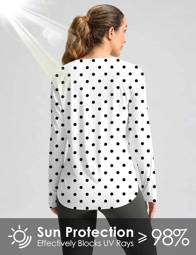 Women's Sun Shirts UPF 50+ Long Sleeve UV Protection Shirt Lightweight Quick Dry Workout Hiking Tops for Women