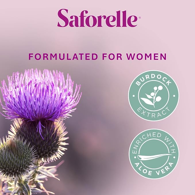 Saforelle Intensive Moisturizing Cleansing Care Feminine Wash, 250 ml | Feminine Body Wash with Burdock Extract for Soothing Daily Cleansing