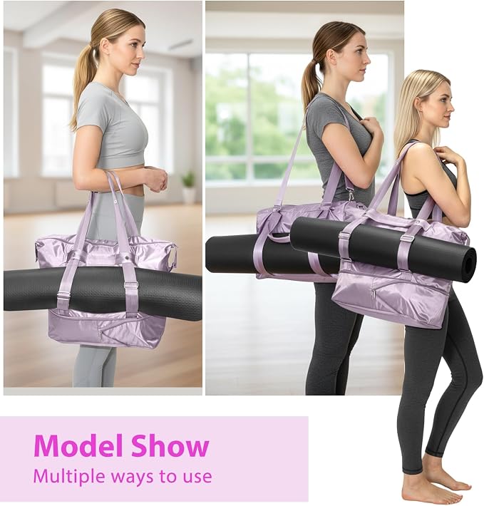 Yoga Mat Bag, Yoga Gym Bag Tote Bag with Multi Pockets For Women & Men, Yoga Mat Carrier for Pilates Travel Workout Office
