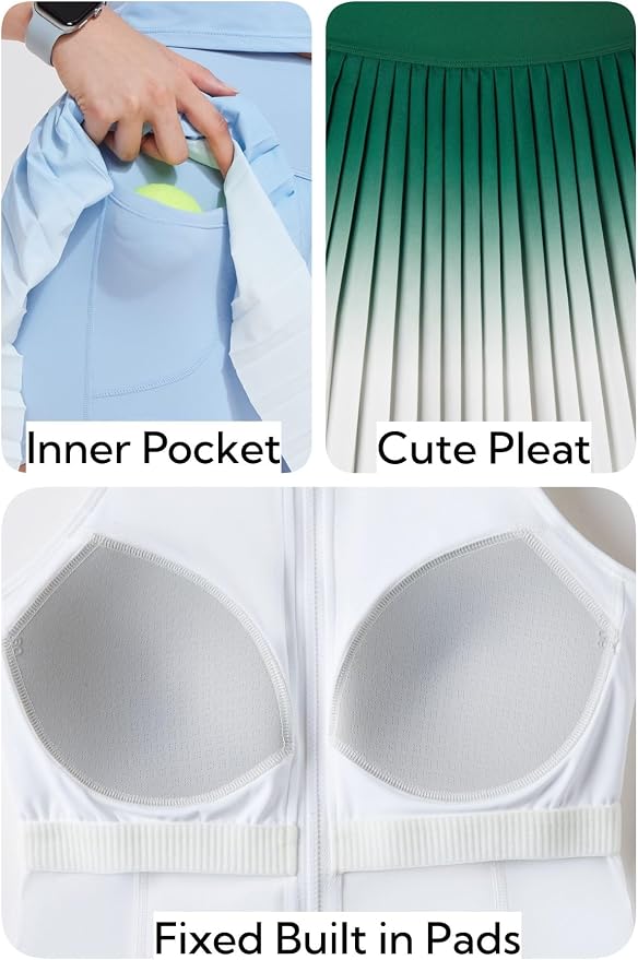 AFZ Golf Outfits for Women Preppy Golf Dress Clothes Athleisure Tennis Skirt and Top Sets