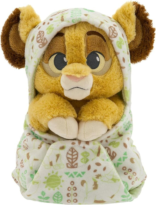 DISNEY STORE Unisex-Children Babies Collection: Simba Plush in Swaddle with Detailed Plush Features - Official Soft Toy - Stuffed Animals for Babies - Perfect for Fans & Kids