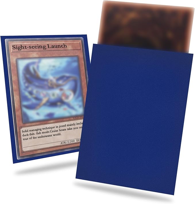 Night Blue Card Sleeve 200 Pack Compatible with Yu-gi-oh Card Sleeve Japanese Small Card Sleeves Photocard Sleeves, Back Textured Perfect Shuffling, Protect Your Japanese Sized Photocard Never Tear