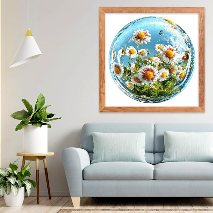 Ixfyloop Wooden Puzzles for Adults Wood Puzzles Adult Daisy Puzzle Wood Puzzles for Adults Wooden, Flower Puzzle Adult Wooden Puzzles,Unique Design Birthday Gift 500 Pieces 16.5x16.5 Inch