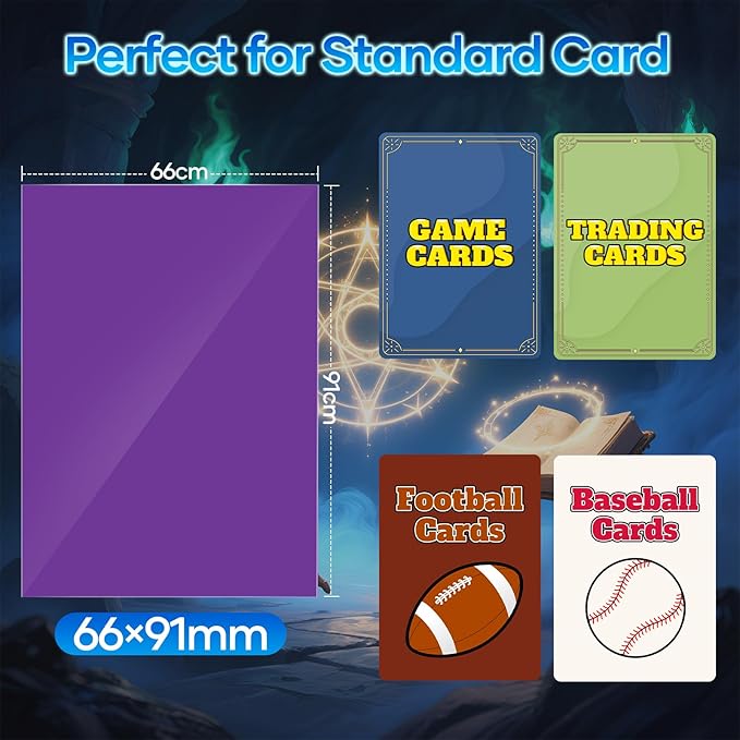 500 Count Card Sleeves, Matte Magic Card Sleeves, Smooth Shuffle & Tear Resistant, Fit for MTG, TCG, CCG (Purple)