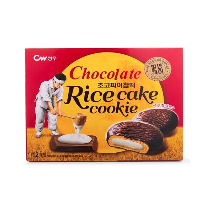 Gong Jooo MaMa CW(Chung Woo) Korean Chewy Filled Rice Cake Cookie Variety Gift Box (CHOCO PIE TTEOK 12)