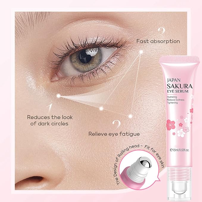 Skin Care Set Sakura Women Beauty Gift Sets Korean Skin Care Kit- Cleanser,Serum,Face Cream,Toner,Eye Cream,Mud Mask-Skin Care Routine Kit (One Size, Cherry Blossom-StyleA-Bae Moisturizing)