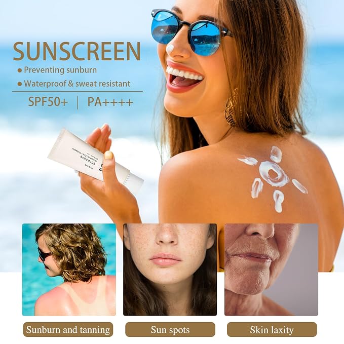Relief Sun Organic Sunscreen SPF50+,Rice and Probiotics PA++++Korean Cream Care | Korean Skin for All Skin Types | UV Defens Nourishing Skin Protection (1, 1PCS)