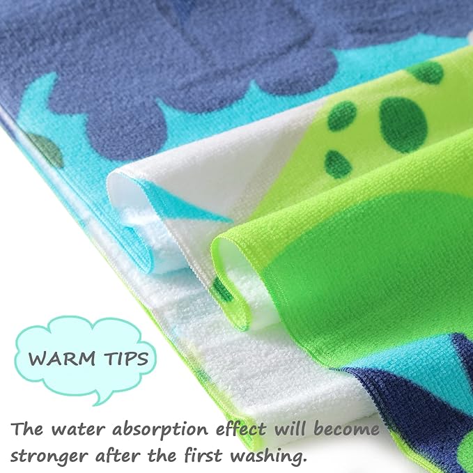 NovForth Bath Towel for Toddler Boys, Pool Hooded Towel for Kids, Hooded Beach Towel Poncho for Bath/Pool/Beach Swim Cover