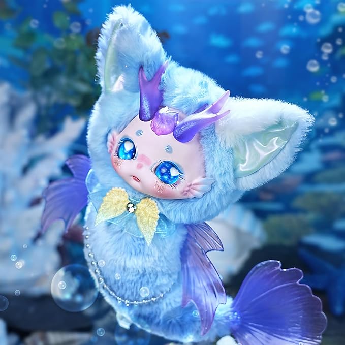 CALEMBOU Plush Doll, Dumia Deep Sea Series Stuffed Blind Box, Kawaii 1 of 6 Possible Mystery Collectible Toys Cute Mermaid Soft Animals Charm Birthday Gifts