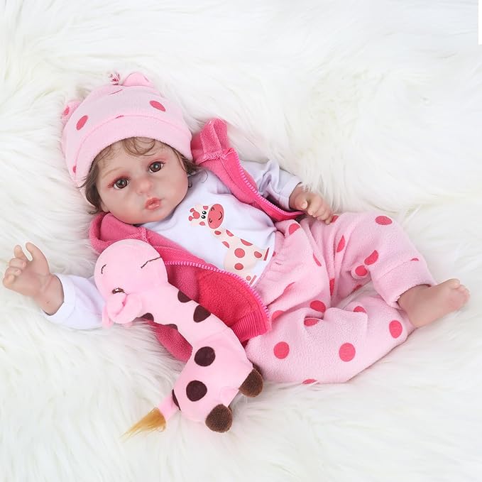 Reborn Realistic Newborn Baby Dolls, 18 inch Silicone Real Toddler Girl Lifelike