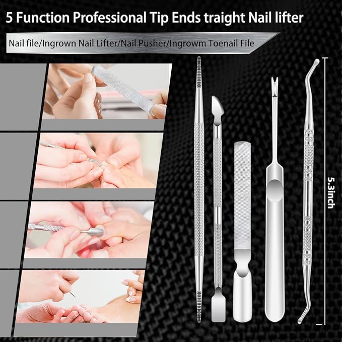 Werlla Toenail Clippers for Seniors Thick Toenails, Heavy Duty Toe Nail Clippers Adult Thick Nails Long Handle, Large Toenail Clippers for Thick Nails 8Pcs