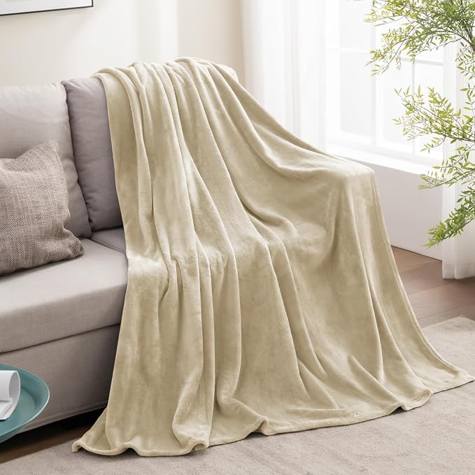 BEDELITE Fleece Blanket Soft Plush Throw for Couch Linen 50"x70" | Ultra Soft Fleece, Plush Microfiber, Lightweight Warmth, All Season Comfort, Fade Resistant, Machine Washable, Couch Sofa Bed