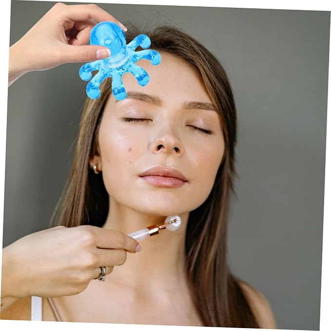 rosenice Octopus Head Massager Handheld Scalp Massager for Relaxation and Lymphatic Massage 4X3.9X3.1 Inch Compact Design